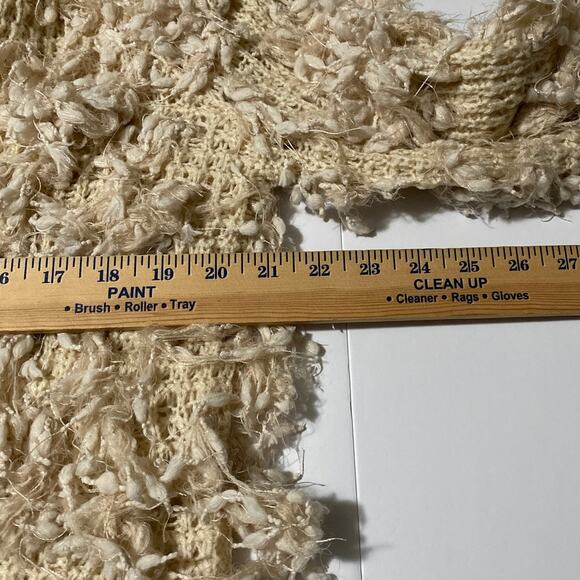 Shaggy y2k 2000s Women's Fringe Knit Open Cardigan size Medium Boho Forever 21 - Picture 4 of 8